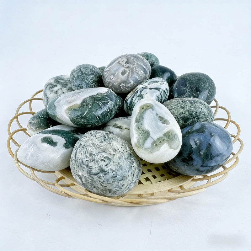 Natural Moss Agate Crushed Sto - огляд і ціна Echeveria Succulent