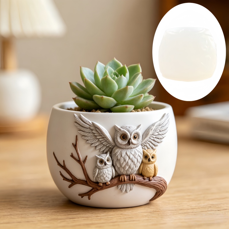 The owl standing on the branch - огляд і ціна Echeveria Succulent