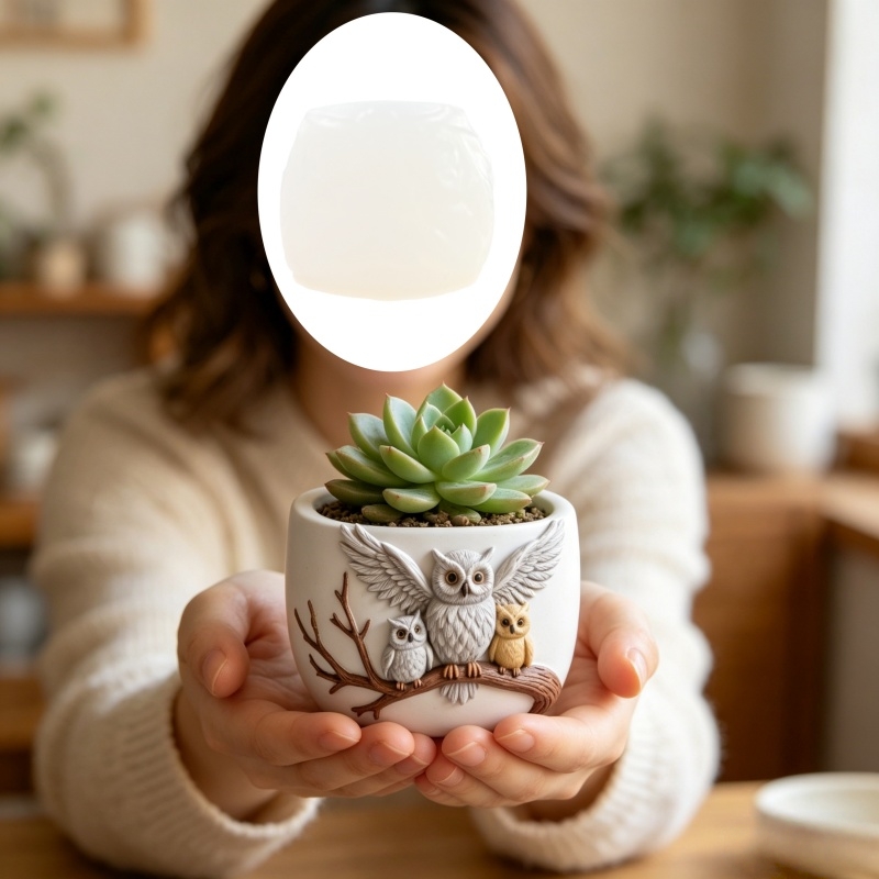 The owl standing on the branch - огляд і ціна Echeveria Succulent