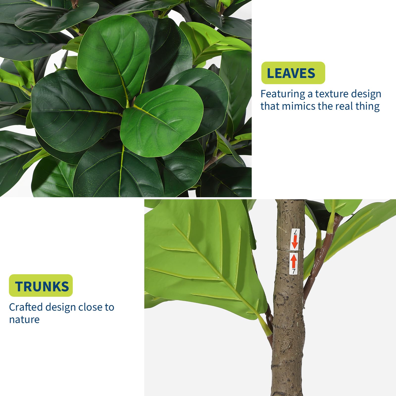 Artificial Fiddle Leaf Fig Tre - огляд і ціна Ficus Lyrata Tree