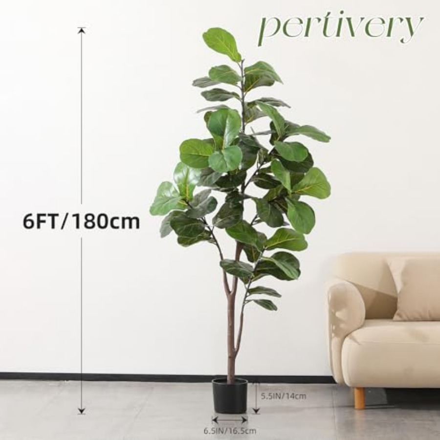 Artificial Fiddle Leaf Fig Tre - огляд і ціна Ficus Lyrata Tree