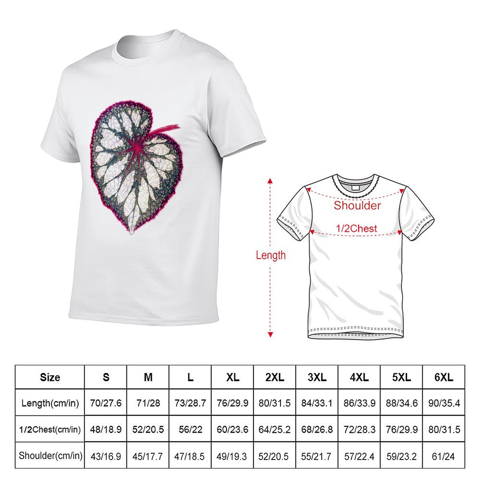 Begonia rex T-Shirt man graphi - огляд і ціна Begonia Rex
