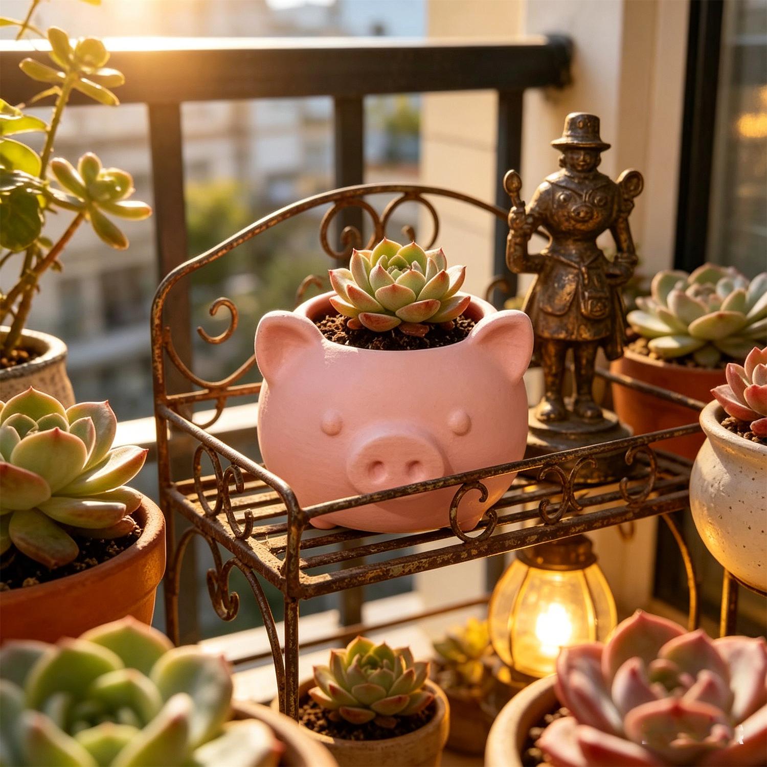 10/1pcs 3D Printed Creative Pi - огляд і ціна Echeveria Succulent