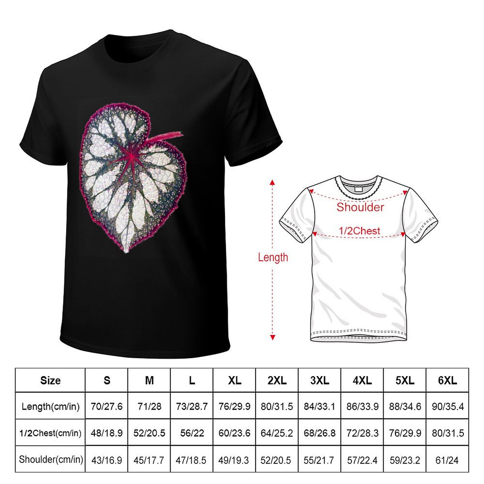 Begonia rex T-Shirt Work Outdo - огляд і ціна Begonia Rex