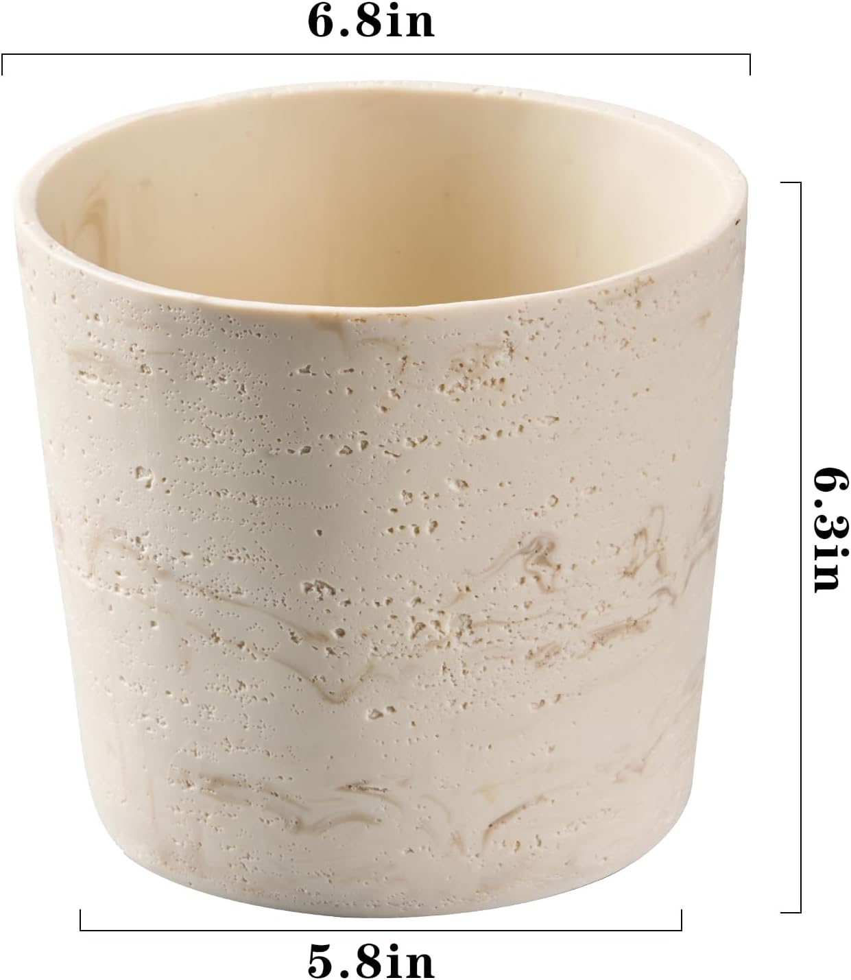 7 Inch Natural Travertine Text - огляд і ціна Aloe Vera Pot