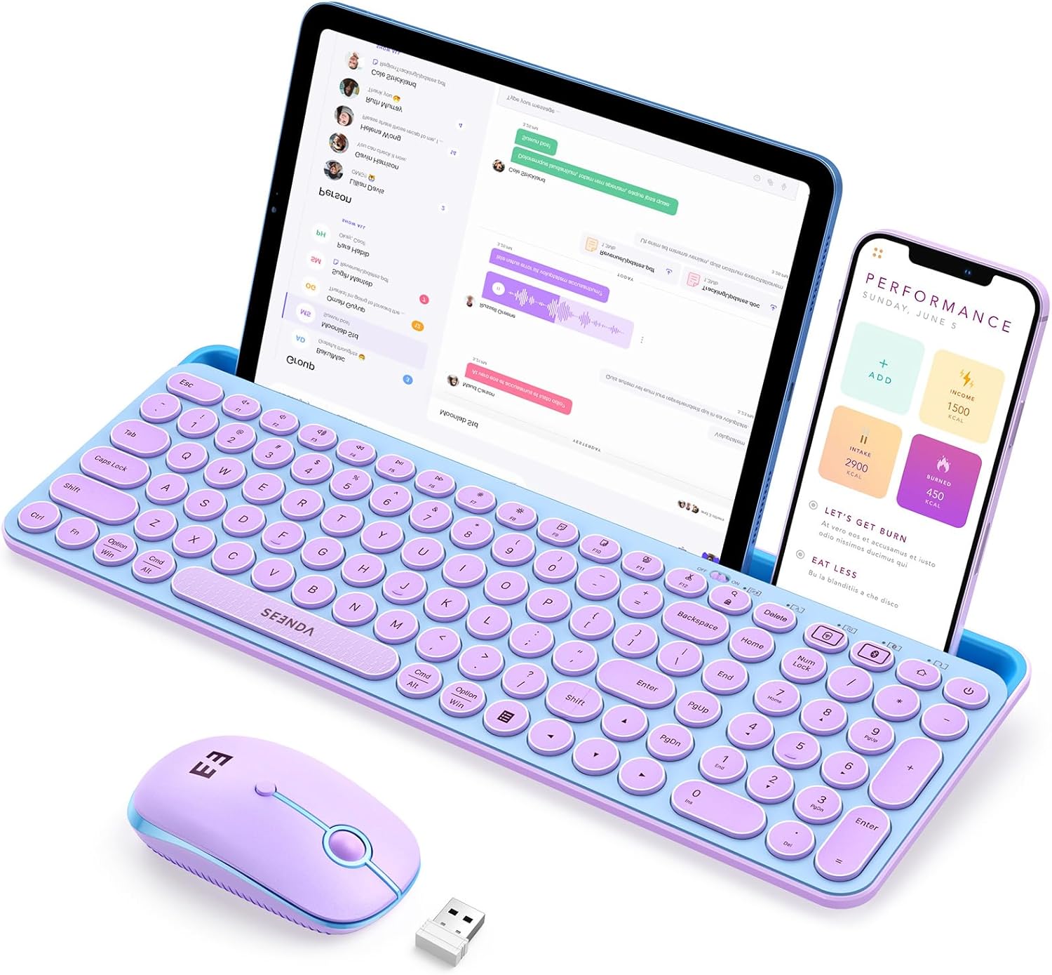 Wireless Keyboard and Mouse Co - огляд і ціна Tradescantia Purple