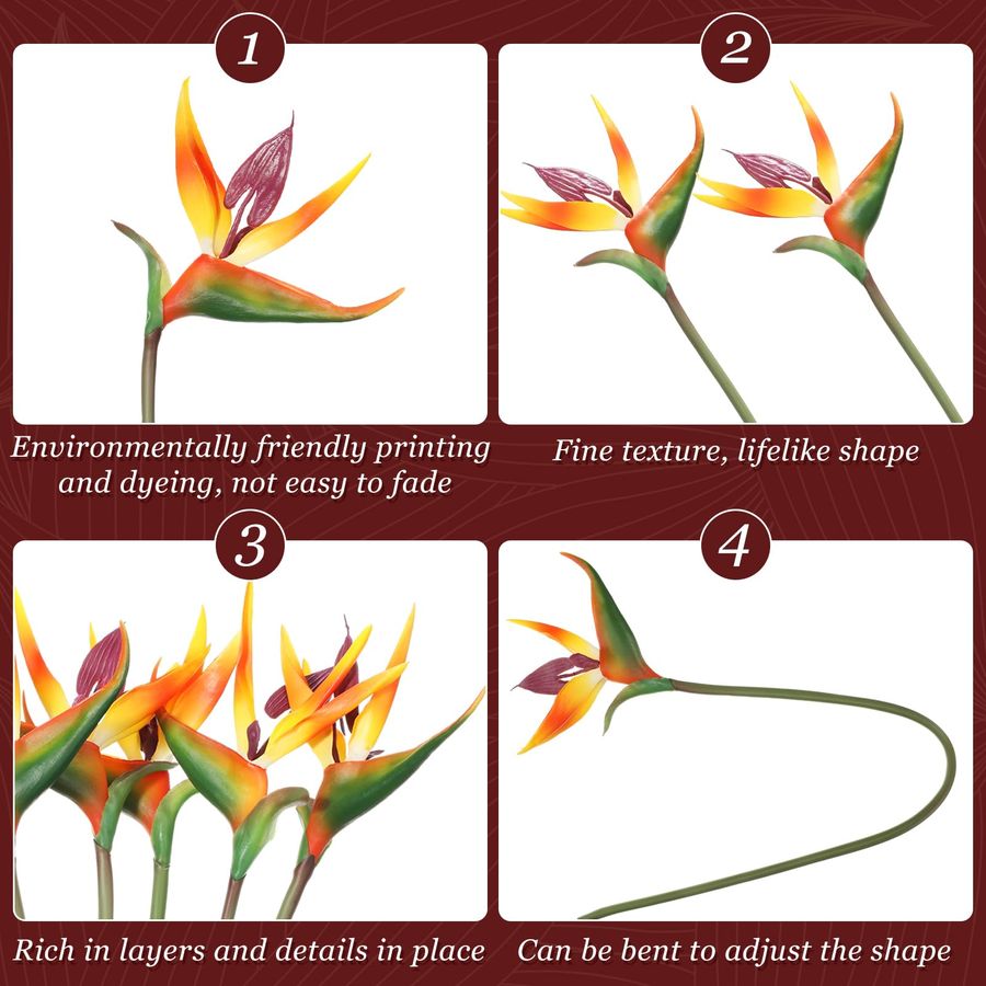 12 Pcs Bird of Paradise Artifi - огляд і ціна Bird Paradise Strelitzia