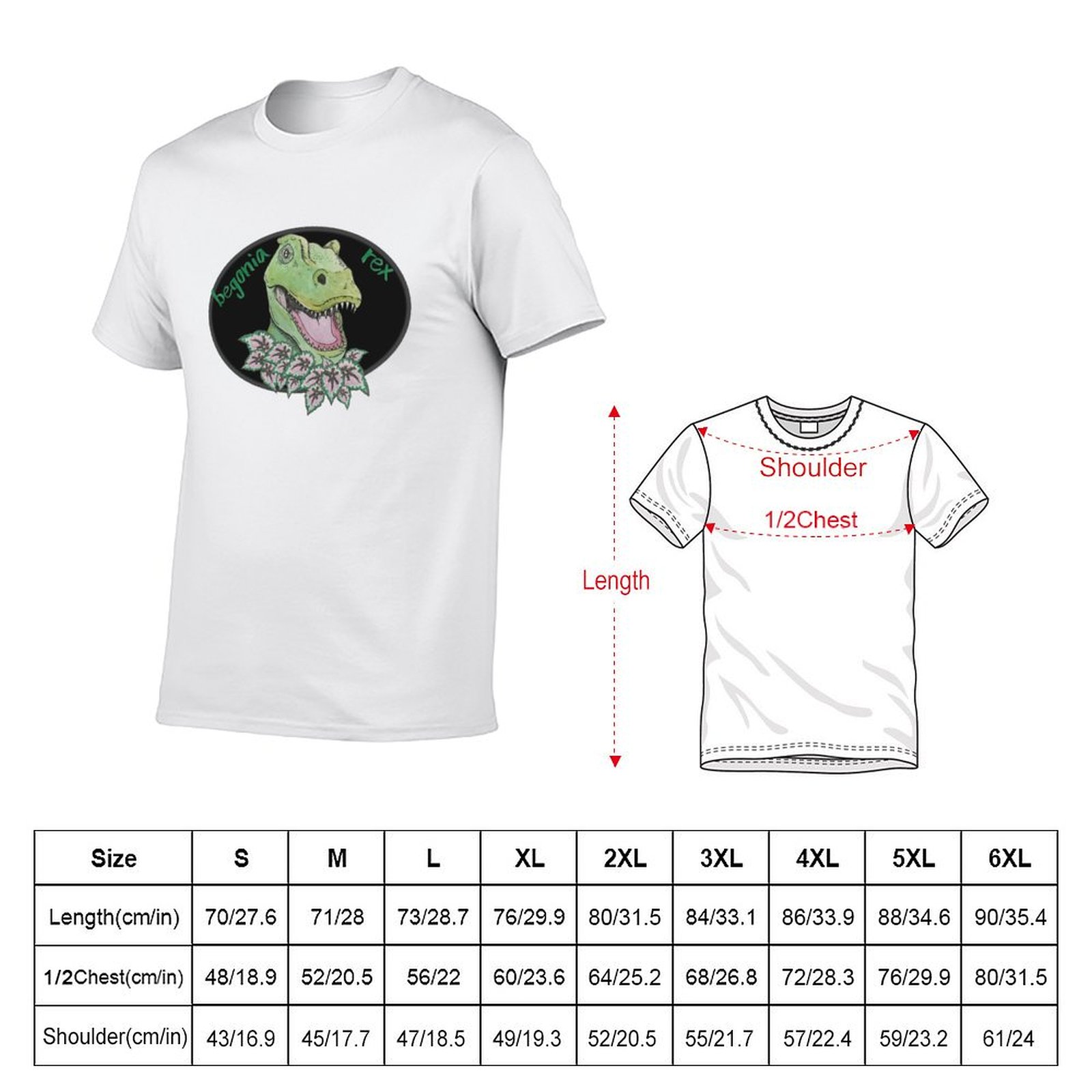 T rex begonia T-Shirt cotton t - огляд і ціна Begonia Rex