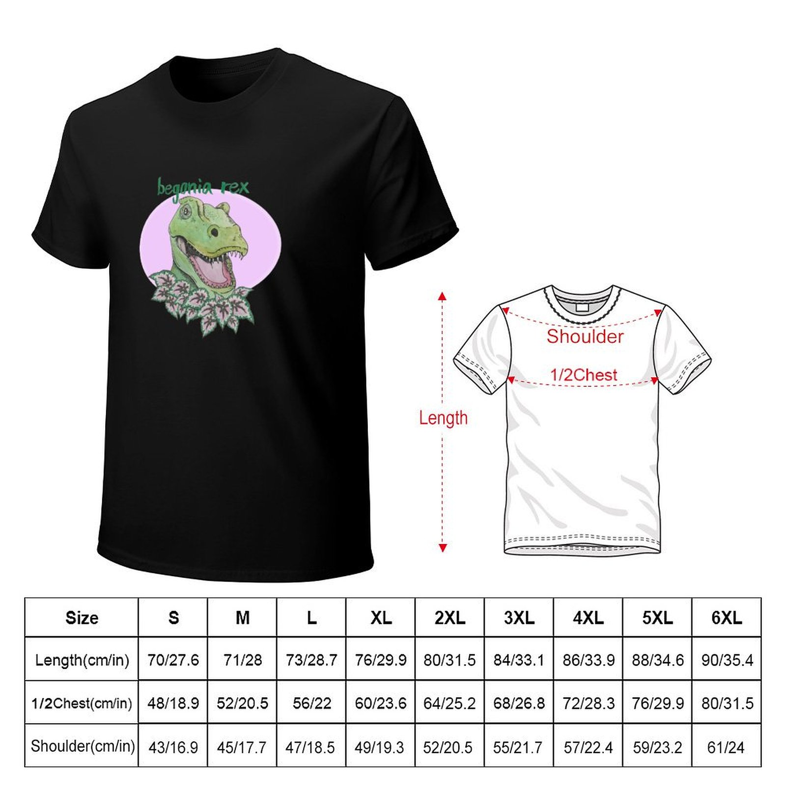 T rex begonia (pink) T-Shirt S - огляд і ціна Begonia Rex