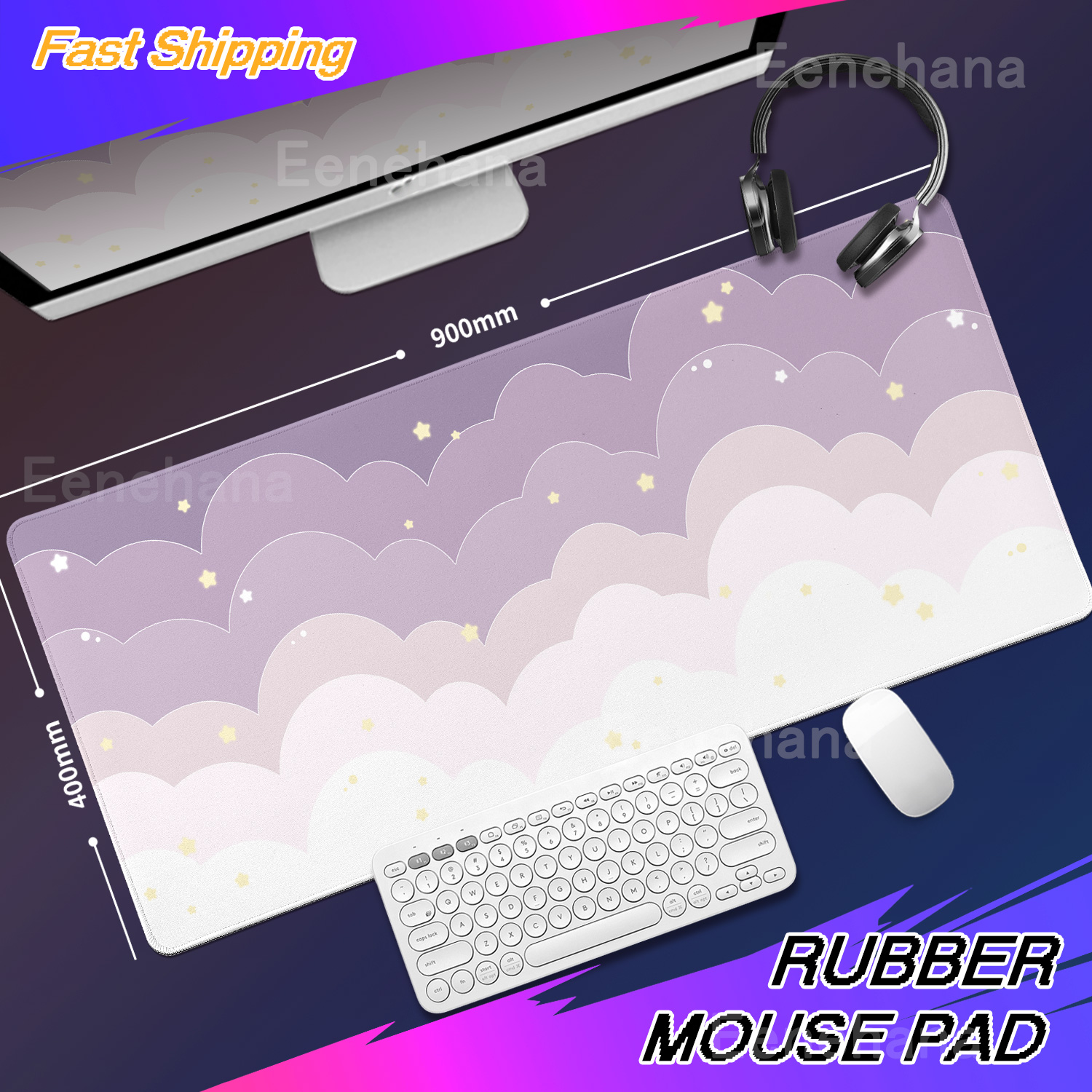 Light Blue Pink Clouds Desk Ma - огляд і ціна Tradescantia Purple