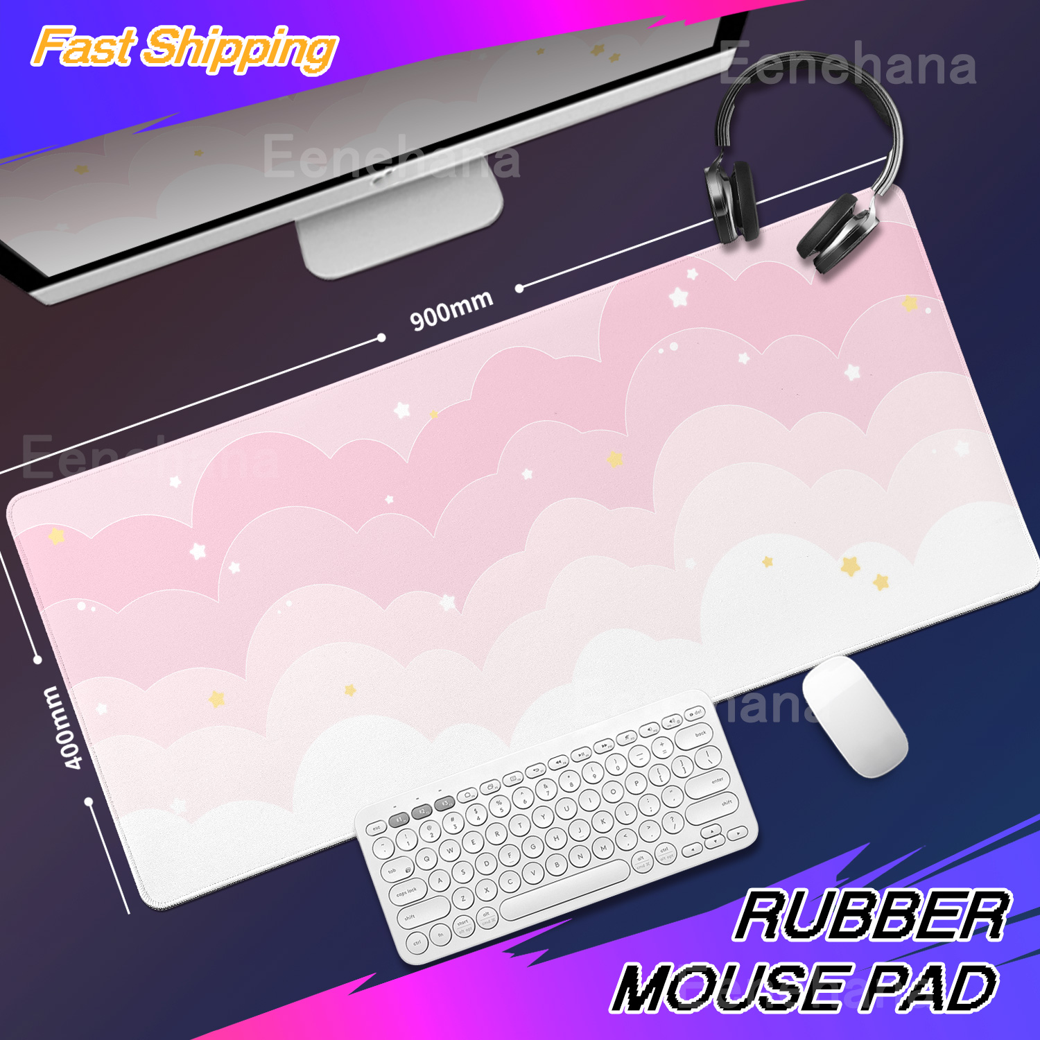 Light Blue Pink Clouds Desk Ma - огляд і ціна Tradescantia Purple